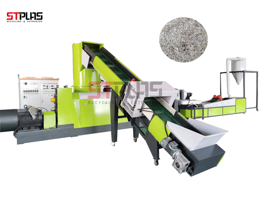 Macchina per il riciclaggio di pellet di PE con sistema di raffreddamento ad acqua di capacità 200-1000 kg/h