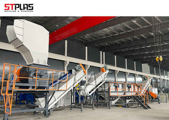 156kw 1000kg/h SUS304 Linea di lavaggio in HDPE per tamburi/bottiglie/cestini/barili