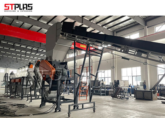 156kw 1000kg/h SUS304 Linea di lavaggio in HDPE per tamburi/bottiglie/cestini/barili